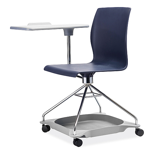 NPS CoGo Mobile Tablet Chair, Supports Up to 440 lb, 18.75" Seat Height, Blue Seat, Blue Back, Chrome Frame (COGO04)
