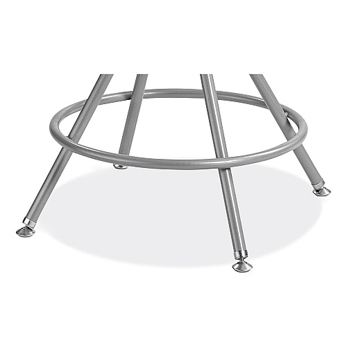 NPS 6500 Series Height Adjustable Heavy Duty Padded Swivel Stool, Supports Up to 500 lb, 24" to 30" Seat Height, Gray (6524H)