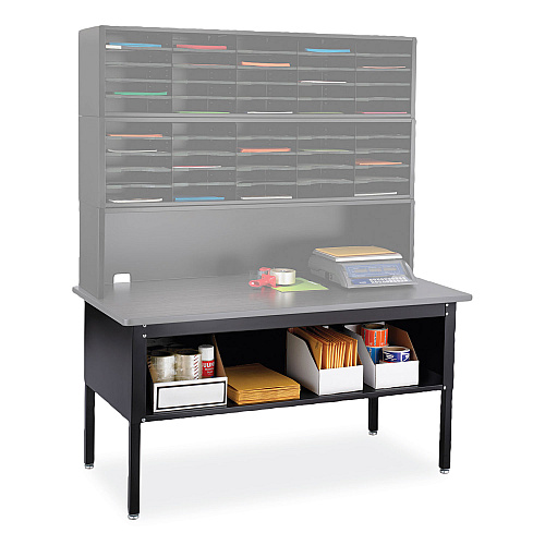 Safco E-Z Sort Sorting Table Base, 60w x 30d x 28 to 36h, Black (7749BL)