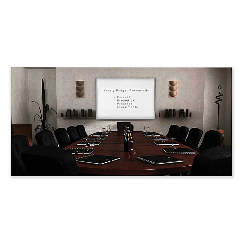 Ghent Proma Magnetic Porcelain Projection Whiteboard with Satin Aluminum Frame, 72.5 x 48.5, White Surface (PRM1464)
