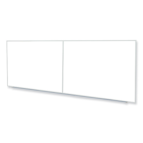 Ghent Non-Magnetic Whiteboard with Aluminum Frame, 144.63 x 48.47, White Surface, Satin Aluminum Frame (M24124)