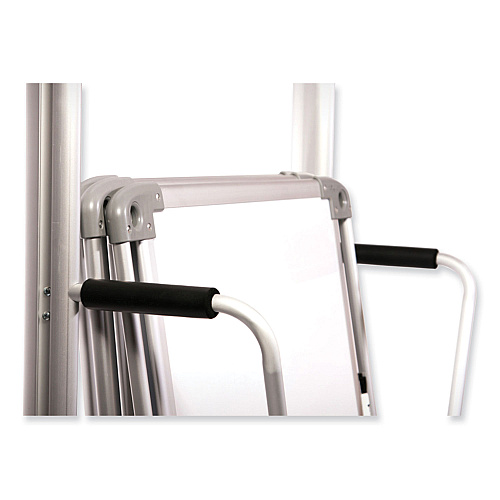 Ghent Nexus Easel Whiteboard, 32 x 76.13, White Surface, Satin Aluminum Frame (NEX204EP4FR)