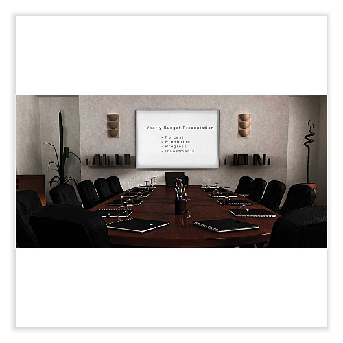 Ghent Proma Magnetic Porcelain Projection Whiteboard with Satin Aluminum Frame, 48.5 x 36.5, White Surface (PRM1344)