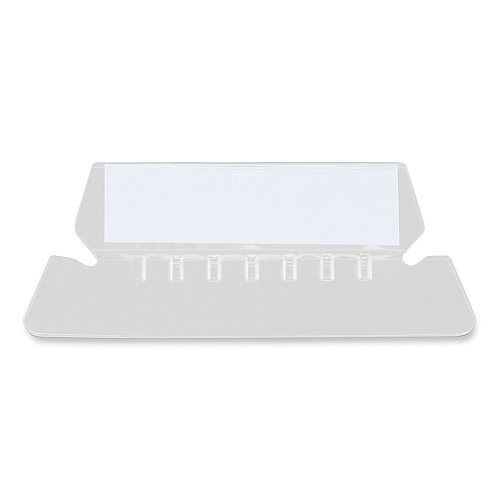 Universal Hanging File Folder Plastic Index Tabs, 1/5-Cut, Clear, 2.25" Wide, 25/Pack (UNV42215)