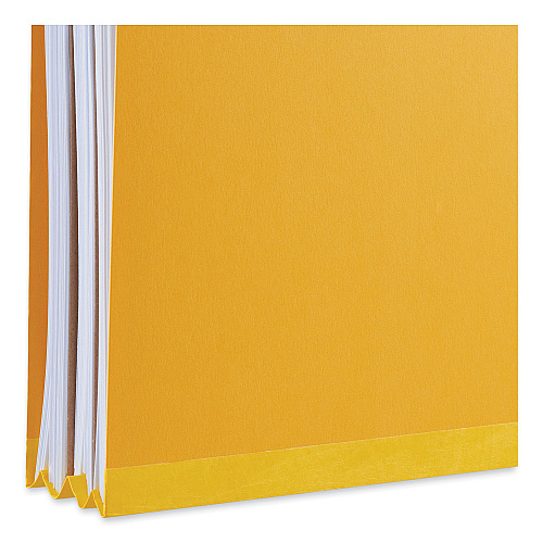Universal Bright Colored Pressboard Classification Folders, 2" Expansion, 2 Dividers, 6 Fasteners, Legal Size, Yellow Exterior, 10/Box (UNV10314)