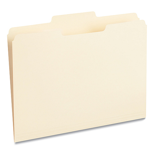 Universal Top Tab File Folders, 1/3-Cut Tabs: Center Position, Letter Size, 0.75" Expansion, Manila, 100/Box (UNV12122)