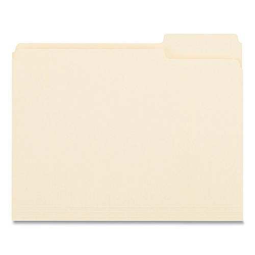 Universal Top Tab File Folders, 1/3-Cut Tabs: Right Position, Letter Size, 0.75" Expansion, Manila, 100/Box (UNV12123)