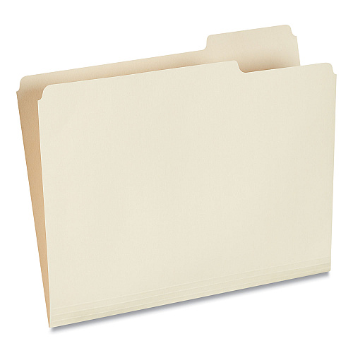 Universal Top Tab File Folders, 1/3-Cut Tabs: Right Position, Letter Size, 0.75" Expansion, Manila, 100/Box (UNV12123)