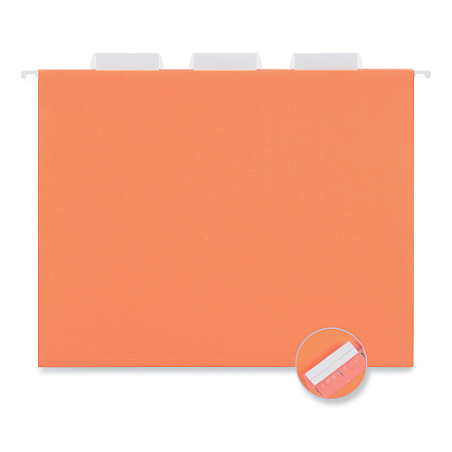 Universal Deluxe Bright Color Hanging File Folders, Letter Size, 1/5-Cut Tabs, Assorted Colors, 25/Box (UNV14121)