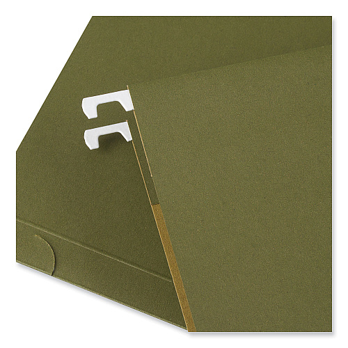 Universal Box Bottom Hanging File Folders, 1" Capacity, Letter Size, 1/5-Cut Tabs, Standard Green, 25/Box (UNV14141)