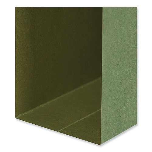 Universal Box Bottom Hanging File Folders, 3" Capacity, Legal Size, 1/5-Cut Tabs, Standard Green, 25/Box (UNV14153)