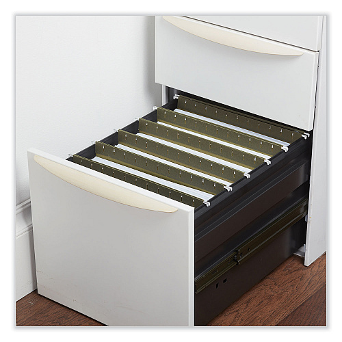 Universal Hanging Box Bottom File Pockets, 1 Section, 3.5" Capacity, Letter Size, Standard Green, 10/Box (UNV14160)