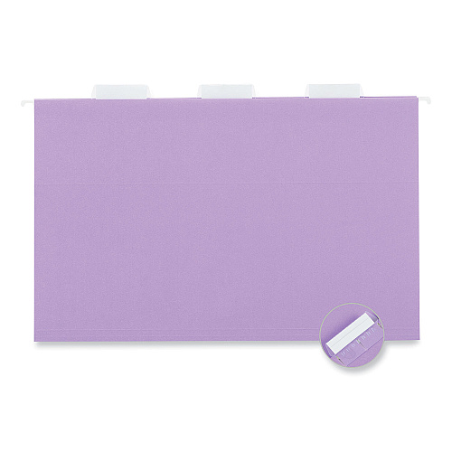 Universal Deluxe Bright Color Hanging File Folders, Legal Size, 1/5-Cut Tabs, Violet, 25/Box (UNV14220)