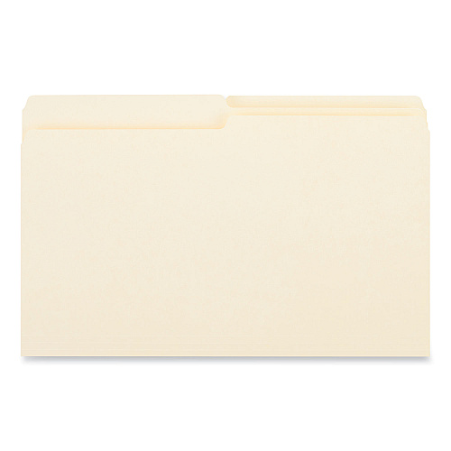 Universal Top Tab File Folders, 1/2-Cut Tabs: Assorted, Legal Size, 0.75" Expansion, Manila, 100/Box (UNV15112)