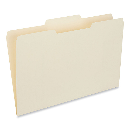 Universal Top Tab File Folders, 1/3-Cut Tabs: Center Position, Legal Size, 0.75" Expansion, Manila, 100/Box (UNV15122)