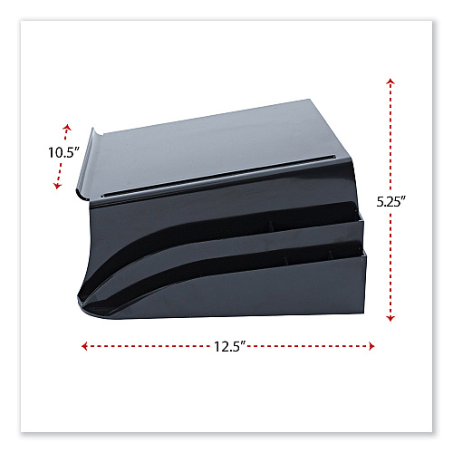 Universal Recycled Telephone Stand and Message Center, 12.25 x 10.5 x 5.25, Black (UNV08116)