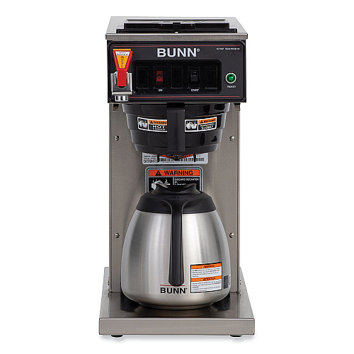 BUNN CWTF15-TC 12-Cup Automatic Thermal Coffee Brewer, Gray/Stainless Steel (129500360)