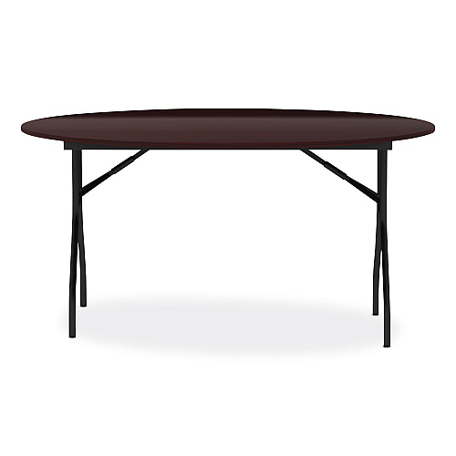 Alera Round Wood Folding Table, 59" Diameter x 29.13h, Mahogany (ALEFT7260DMY)