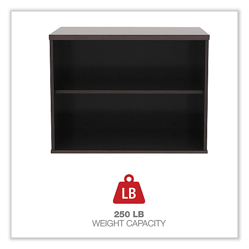 Alera Open Office Low Storage Cab Cred, 29.5w x 19.13d x 22.78h, Mahogany (ALELS593020MY)