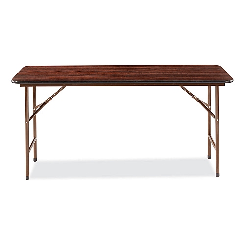 Alera Wood Folding Table, Rectangular, 59.88w x 17.75d x 29.13h, Mahogany (ALEFT726018MY)