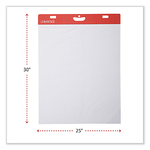 Universal Self-Stick Easel Pad, Unruled, 25 x 30, White, 30 Sheets, 2/Carton (UNV35603)