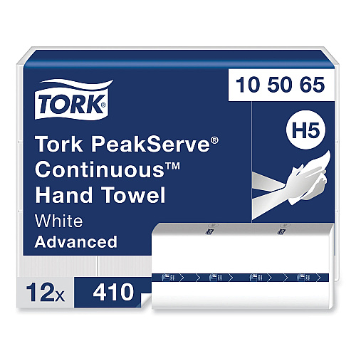 Tork&reg; Continuous Multifold Paper Towels, 1-Ply, White, 4920 Towels (105065)
