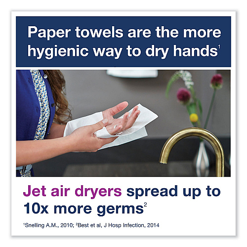 Tork&reg; Continuous Multifold Paper Towels, 1-Ply, White, 4920 Towels (105065)