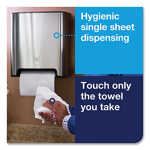 Tork Image Design Matic Hand Towel Roll Dispenser, 13.58 x 8.07 x 15.75, Stainless Steel (461002)