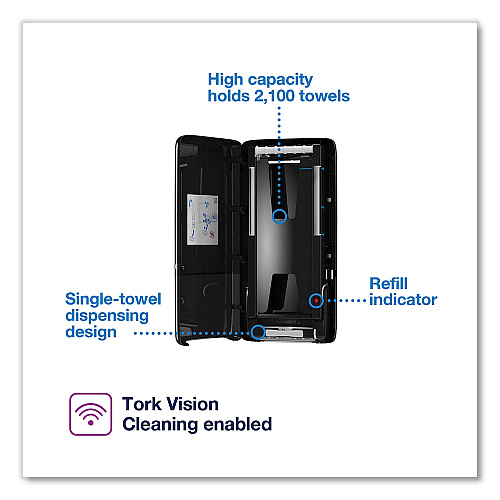 Tork&reg; PeakServe Continuous Hand Towel Dispenser, Black (552528)