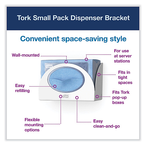 Tork&reg; Small Bracket Wiper Dispenser, White (655300)