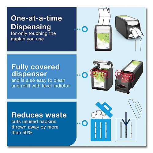 Tork&reg; Xpressnap Fit Tabletop Napkin Dispenser, Black (7232000)