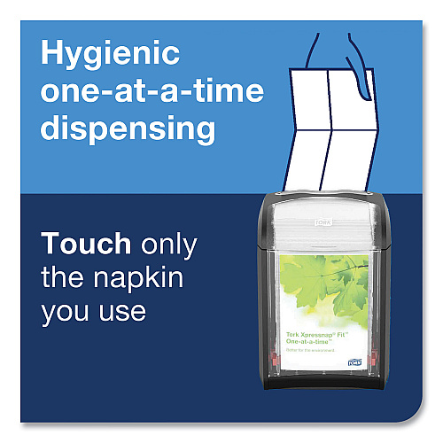 Tork&reg; Xpressnap Fit Interfold Napkins, 2-Ply, White, 120 Napkin Pack, 36 Packs (DX800)