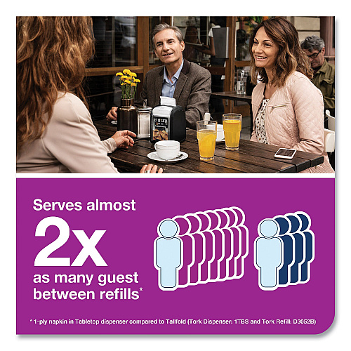 Tork&reg; Xpressnap Fit Interfold Napkins, 2-Ply, White, 120 Napkin Pack, 36 Packs (DX800)