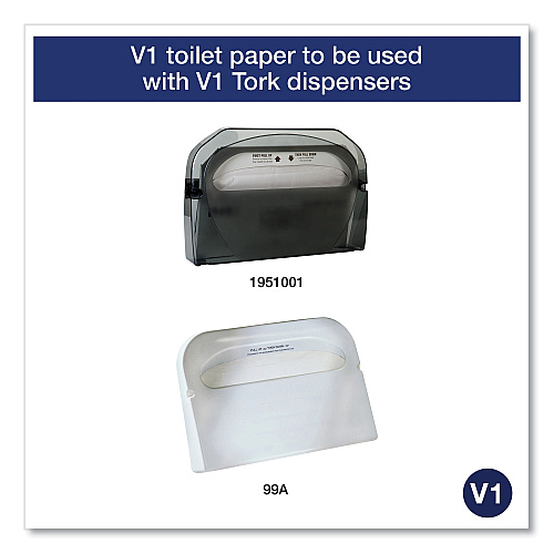 Tork&reg; Toilet Seat Cover, White, Half-Fold, 5000 Covers (TC0020)
