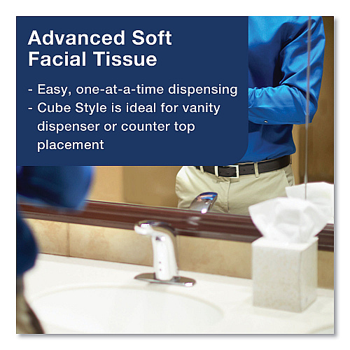 Tork&reg; Advanced Facial Tissue, 2-Ply, 94 Tissue Box, 36 Boxes (TF6830)