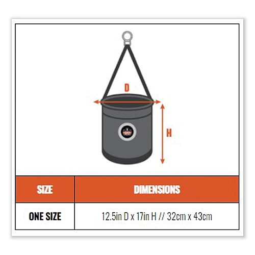 ergodyne Arsenal 5730 Leather Bottom Canvas Hoist Bucket, 150 lb, White (14430)