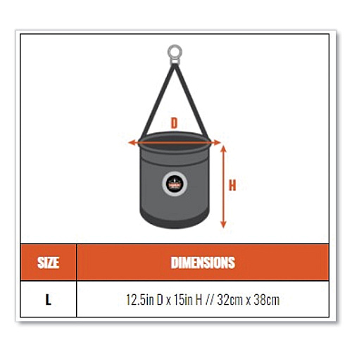 ergodyne Arsenal 5733 Large Plastic Bottom Canvas Hoist Bucket, 100 lb, White (14433)