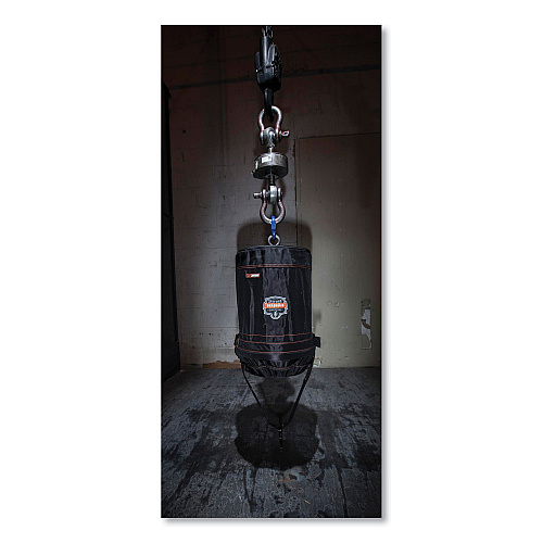 ergodyne Arsenal 5970T Swiveling Hook Nylon Hoist Bucket + Top, 100 lb, Black (14870)