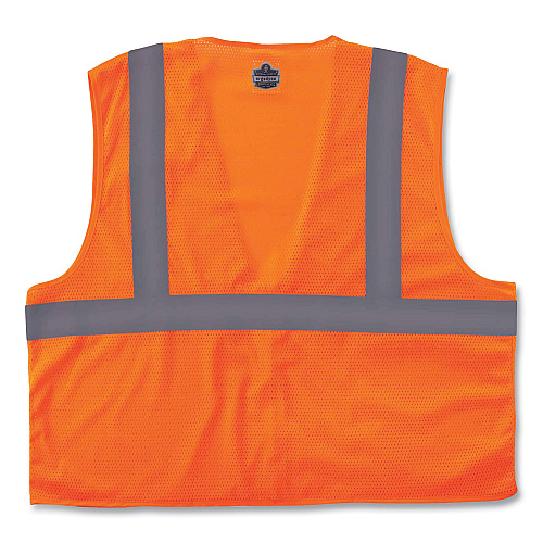 ergodyne GloWear 8210Z Class 2 Economy Mesh Vest, Polyester, Orange, 4X-Large/5X-Large (21049)