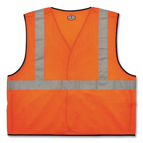ergodyne GloWear 8216BA Class 2 Breakaway Mesh ID Holder Vest, Polyester, 4X-Large/5X-Large, Orange (21089)