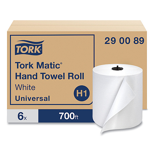 Tork&reg; Advanced Hardwound Roll Paper Towels, White, 700-ft., 6 Rolls (290089)