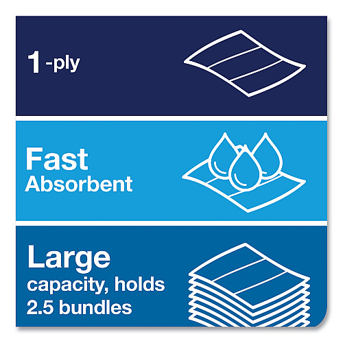 Tork&reg; Advanced Multifold Paper Towels, 1-Ply, White, 4000 Towels (424824)