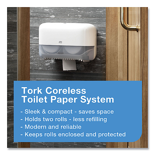 Tork&reg; High-Capacity 2-Ply Toilet Paper, 1000 Sheets, 36 Rolls (472880)
