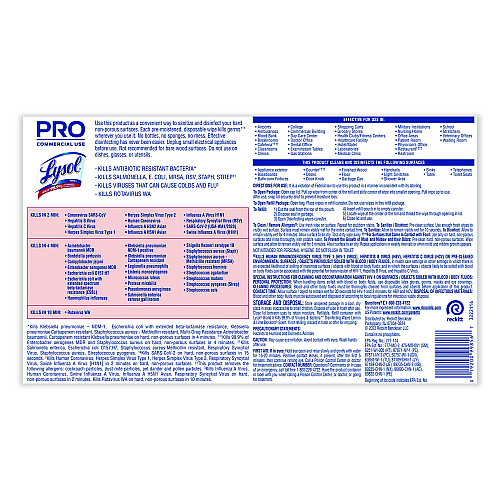 Lysol&reg; Pro Disinfecting Wipes, 800 Wipe Bucket, 2 Buckets (99856CT)