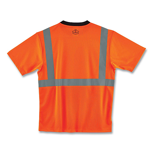 ergodyne GloWear 8289BK Class 2 Hi-Vis T-Shirt with Black Bottom, Medium, Orange (22513)
