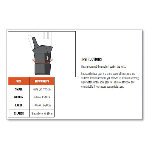 ergodyne ProFlex 670 Ambidextrous Single Strap Wrist Support, X-Large, Fits Left/Right Hand, Black (16615)