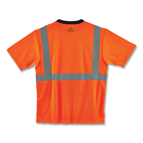 ergodyne GloWear 8289BK Class 2 Hi-Vis T-Shirt with Black Bottom, Small, Orange (22512)