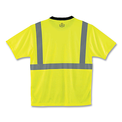 ergodyne GloWear 8289BK Class 2 Hi-Vis T-Shirt with Black Bottom, Medium, Lime (22503)