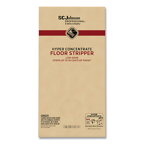 SC Johnson Professional Hyper Concentrate Floor Stripper, Low Odor, 2 gal Bag-in-Box (680076)