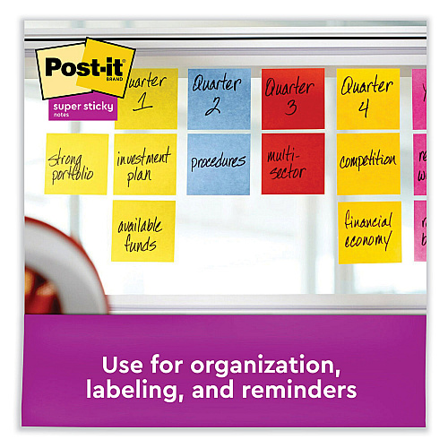 Post-it Self-Stick Notes, 3" x 3", Saffron Red, 90 Sheets/Pad, 5 Pads/Pack (6545SSRR)